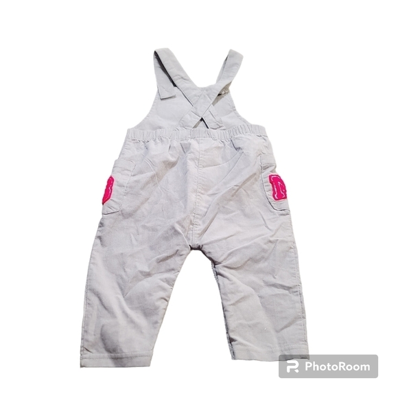 Baby Disney Grey Mickey Mouse Corduroy Overalls Size 12 Months - Picture 5 of 8